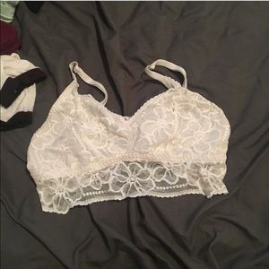 Pink floral print bralette